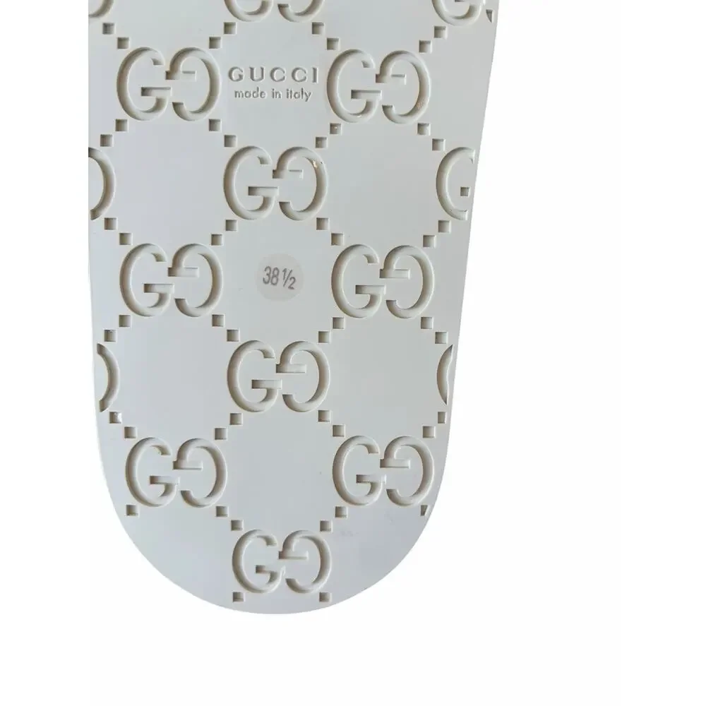 Gucci GG Canvas Pink Platform Slides 816798 Women's 38.5 US 8.5 NEW